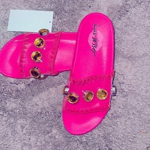 Luv Betsey Hot Pink Slides
